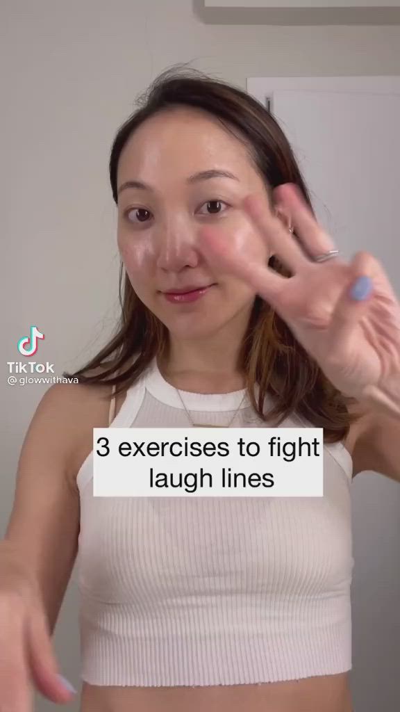 This contains an image of: 3 Exercises To Fight Laugh Lines