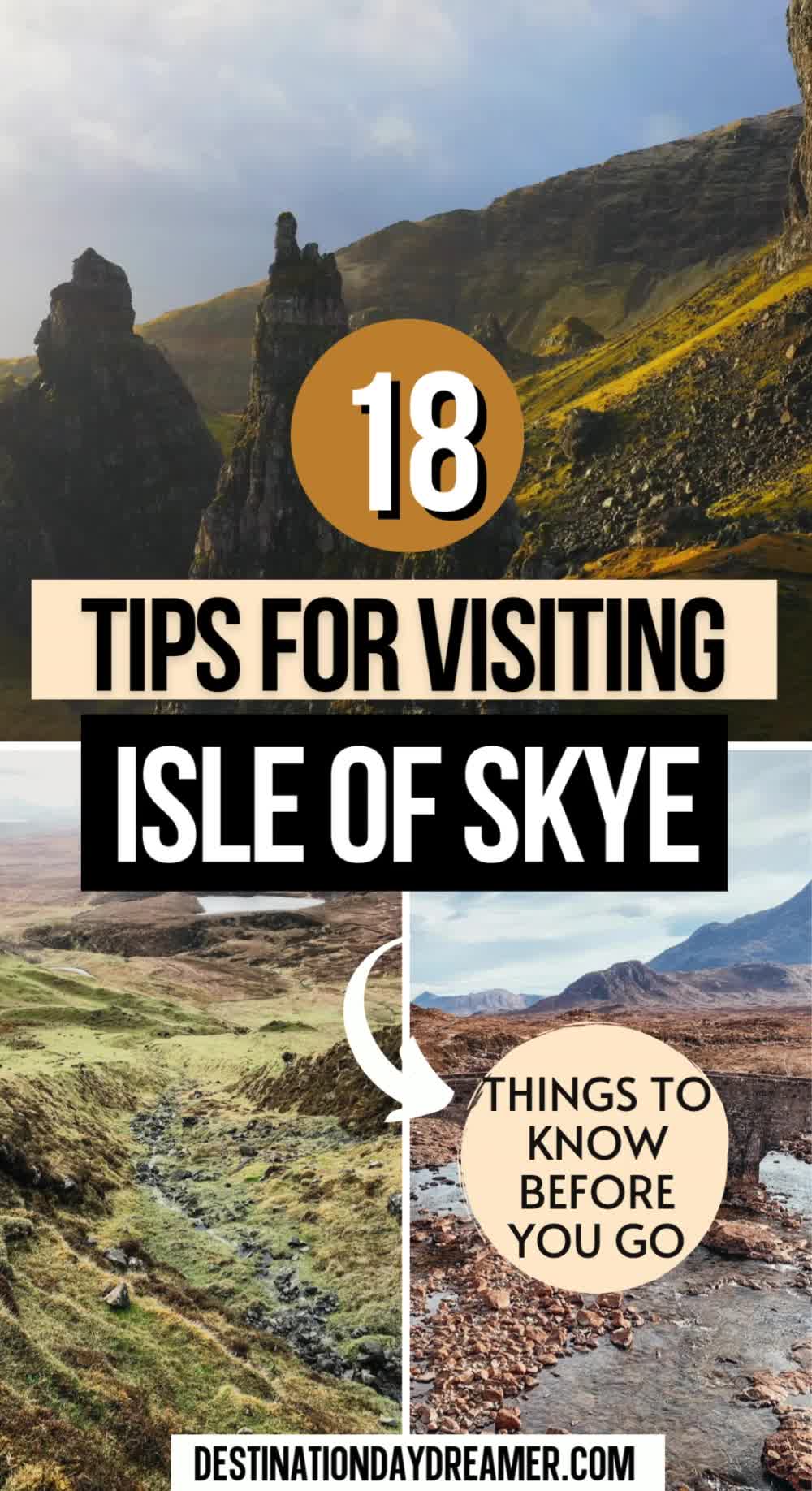 Learn 18 essential tips for visiting the Isle of Skye in Scotland such as how to make driving on the left side of the road feel easy, months to avoid because of lots of bugs and other tips to help you have the best trip to the Isle of Skye. |  things to do in the Isle of Skye | Isle of Skye things to do | Skye things to do | Scotland things to do | Scotland tips |