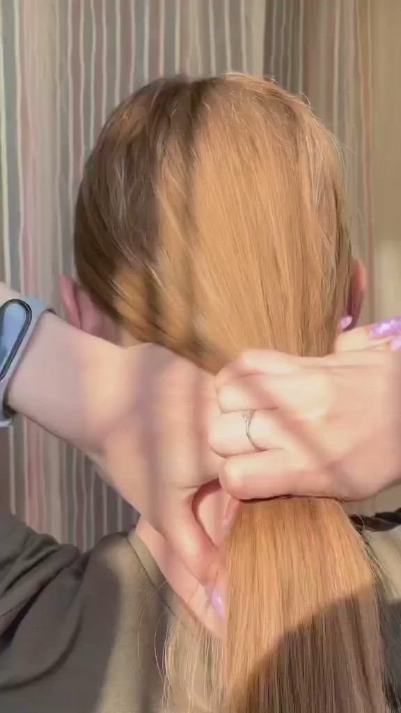 This contains an image of: French pin-claw clip Hairstyle | Tutorial Time
