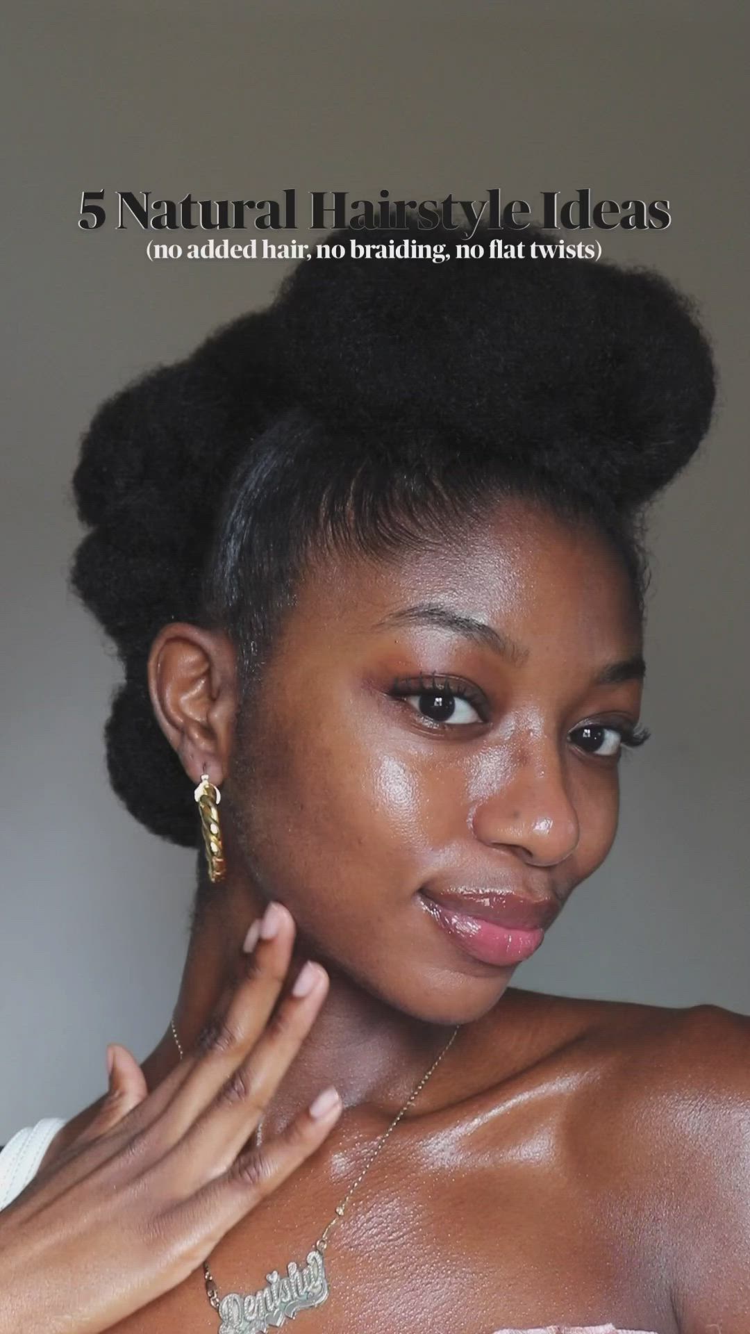 ✨ 5 EASY NATURAL HAIRSTYLE IDEAS ✨  *save for later*   All tutorials for these hairstyles are posted already and follow me for more natural hair inspo 🥰