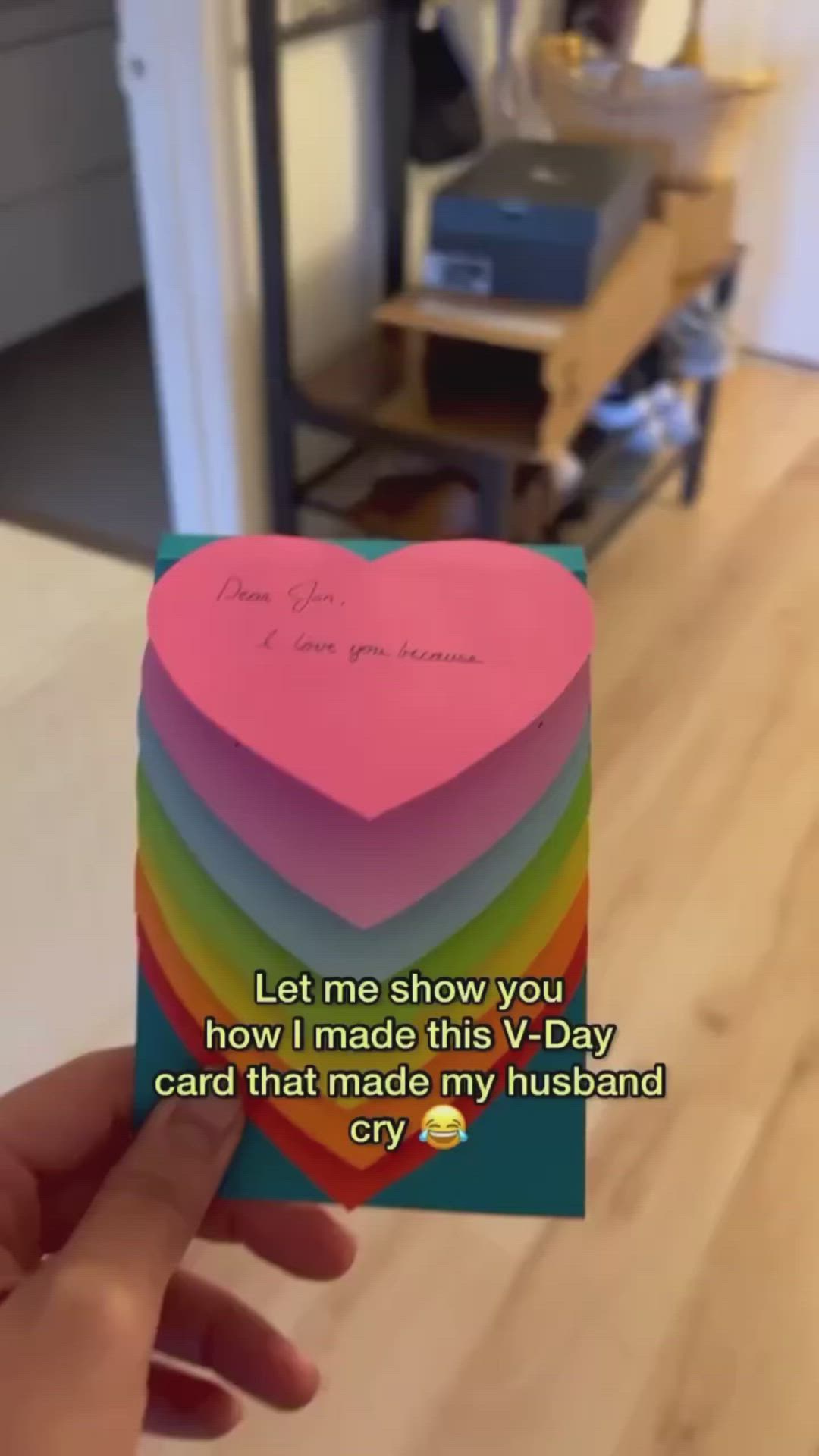 This contains an image of: DIY HEART CARD