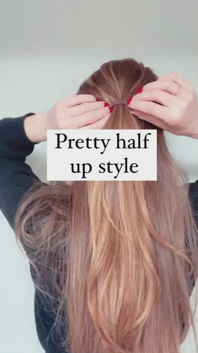 This contains an image of: half up half down hairstyles