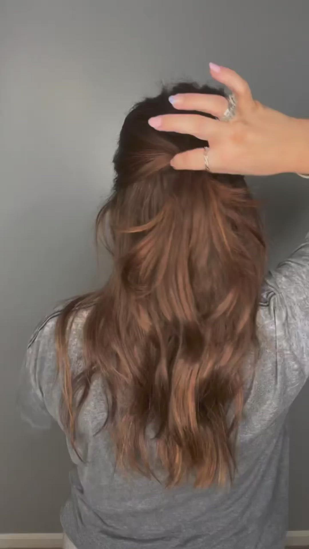 This contains an image of: easy diy hairstyle idea. follow @karlatookthis for more!