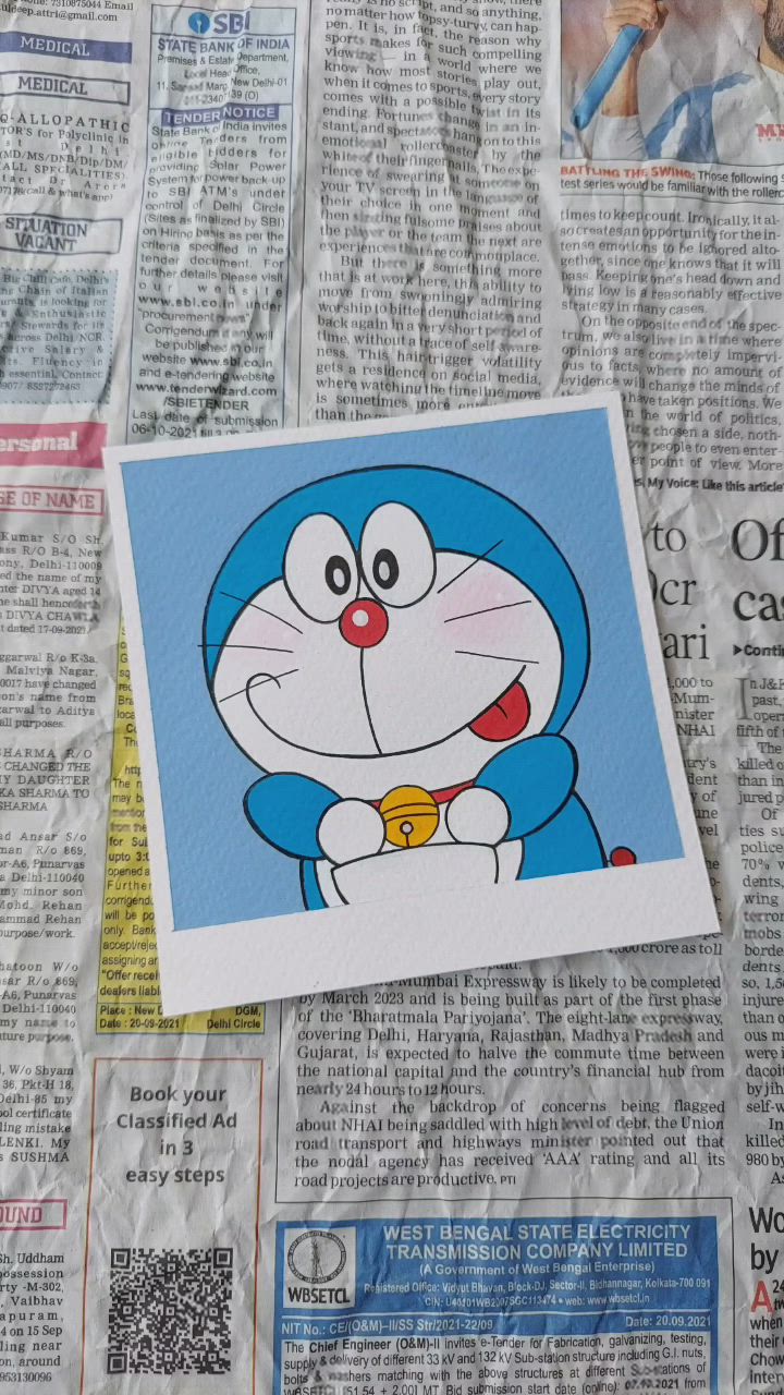 This may contain: an image of cartoon character on newspaper paper