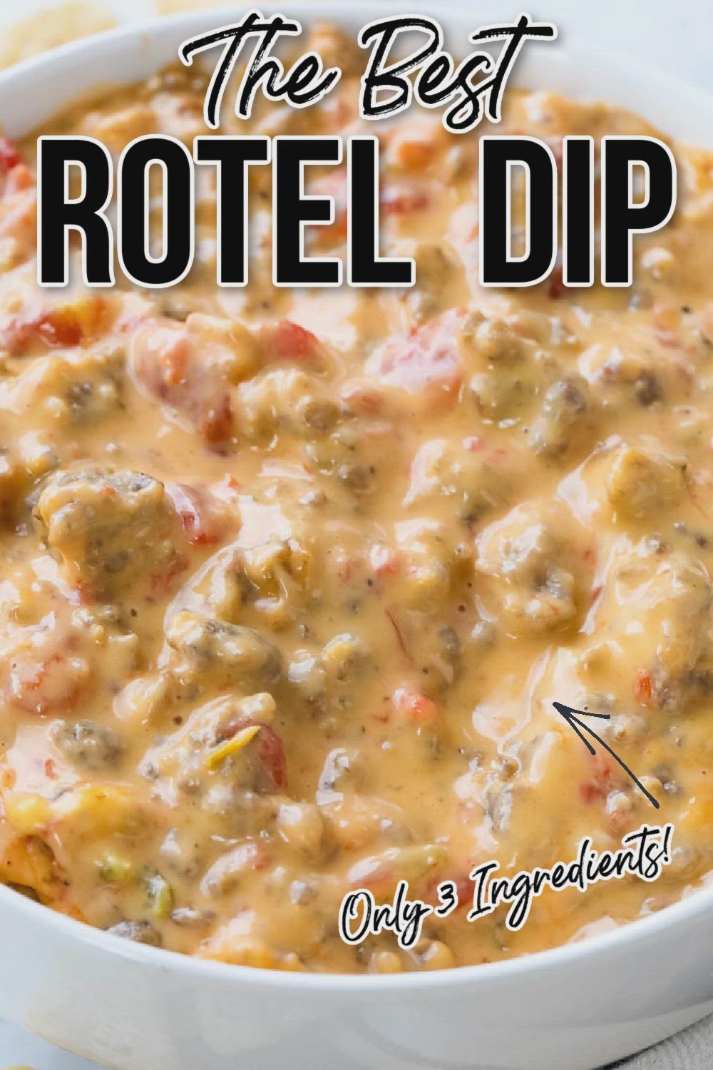 This contains: rotel dip in a bowl