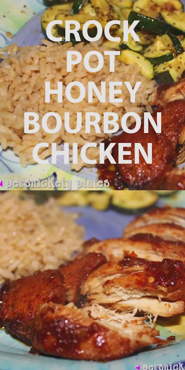 This may contain: there are two pictures with food in them and one has rice on the side, while the other has chicken