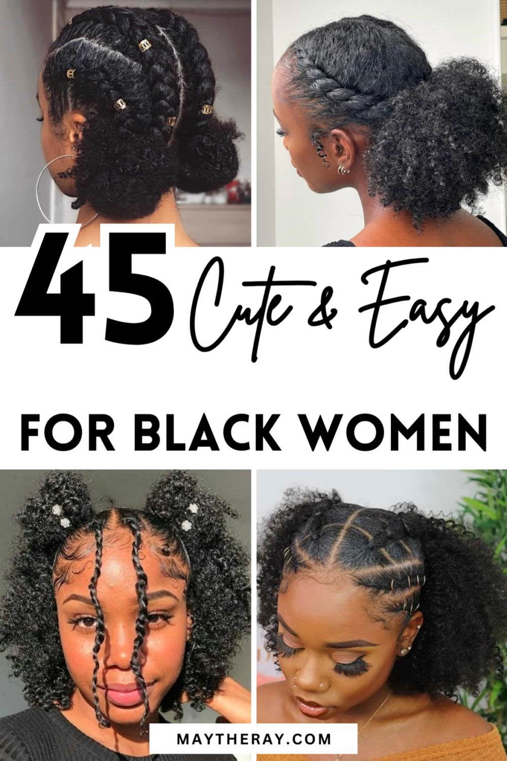 This contains: natural hairstyles for black women