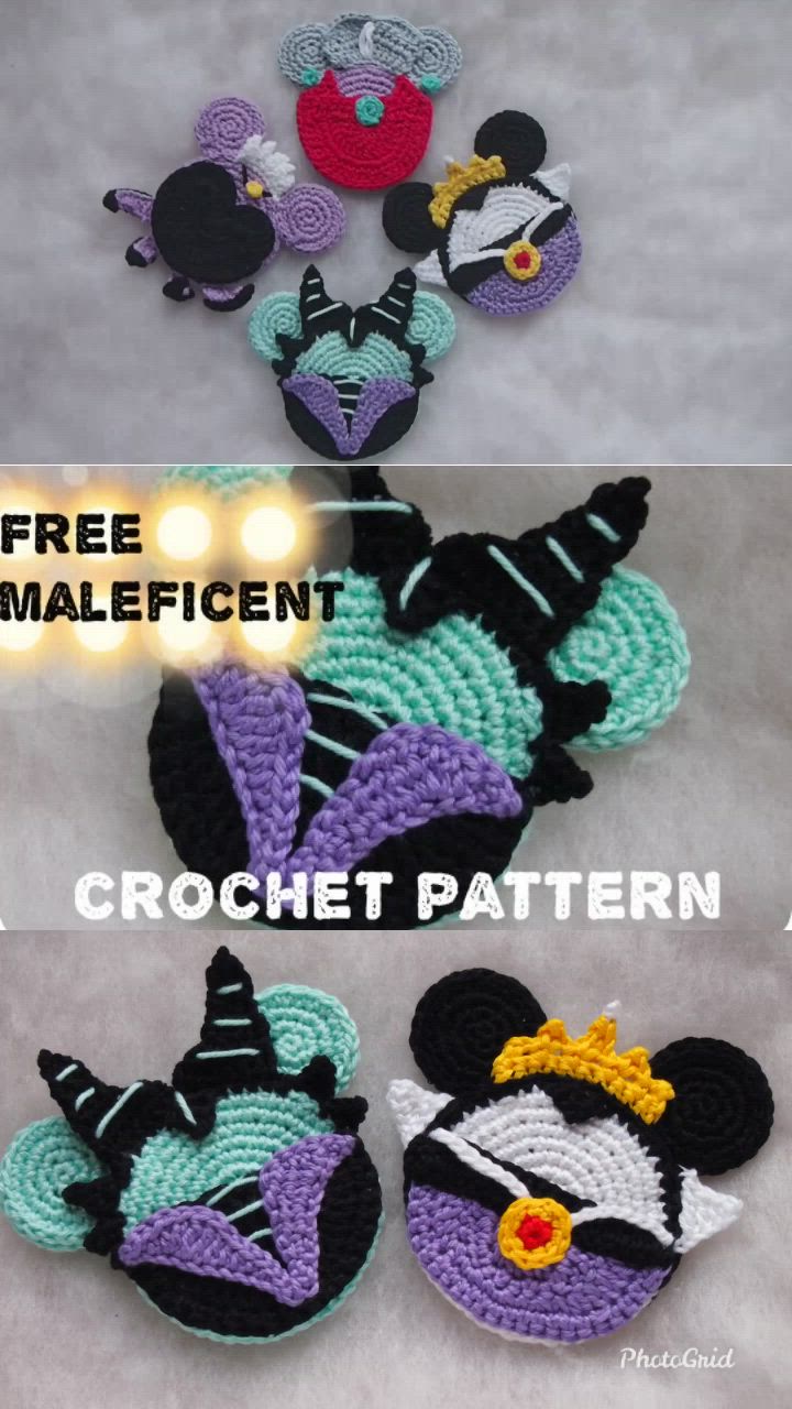 This may contain: crocheted mickey mouse slippers with free pattern and instructions to make them for halloween