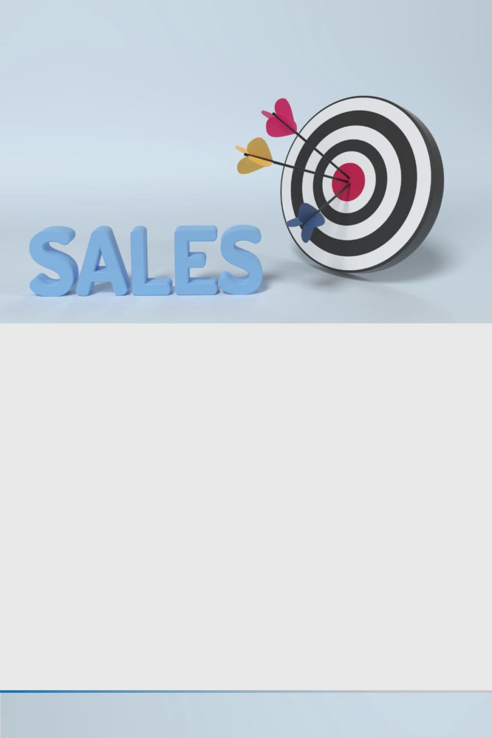 This may contain: the info sheet for an animated sales event is shown in blue and white, with arrows pointing