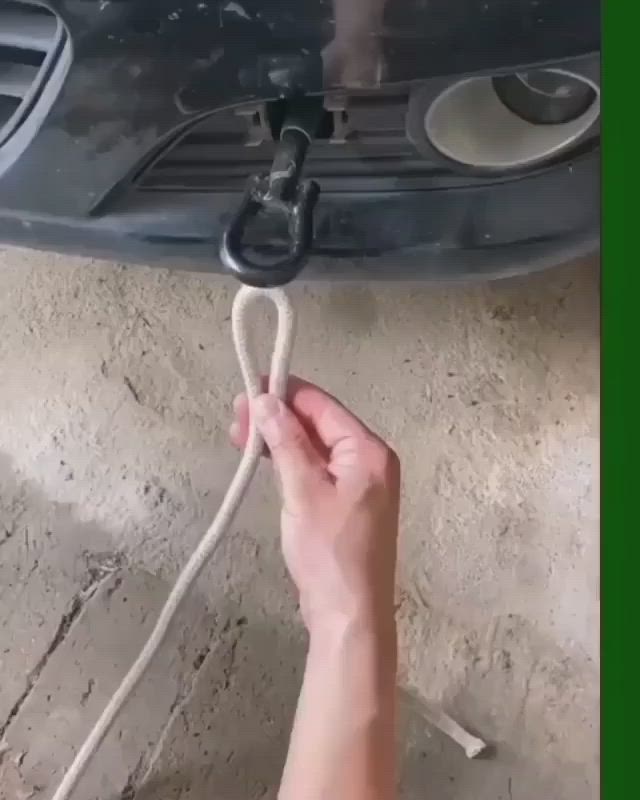 This may contain: a person is holding a hose connected to a car's brake assembly with the words life hacks written on it