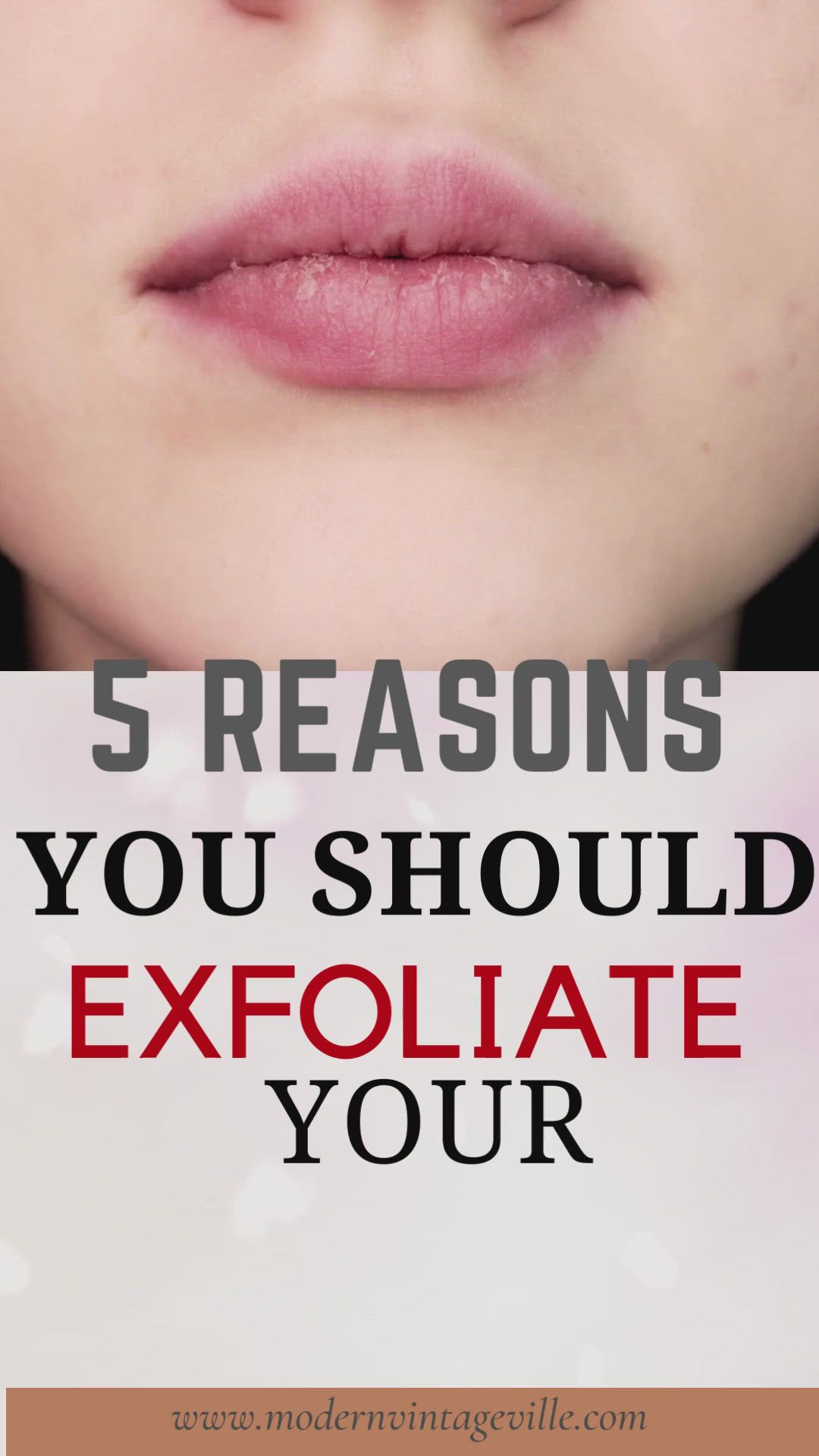 Lips skin is very thin. It also does not have oil glands that moisturize the skin. That is why skin of the lips can become very dry and even chopped. Your lips need extra care. You have to use very mild exfoliator not to damage gentle skin.