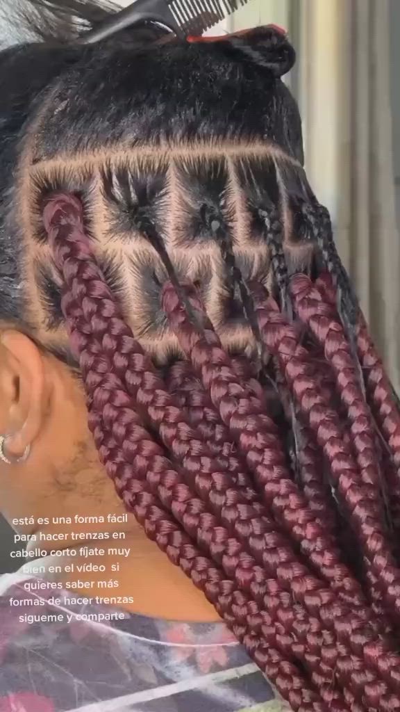 This contains an image of: Trenzado con KANEKALON en Cabello CORTO! Wow.. 🤩