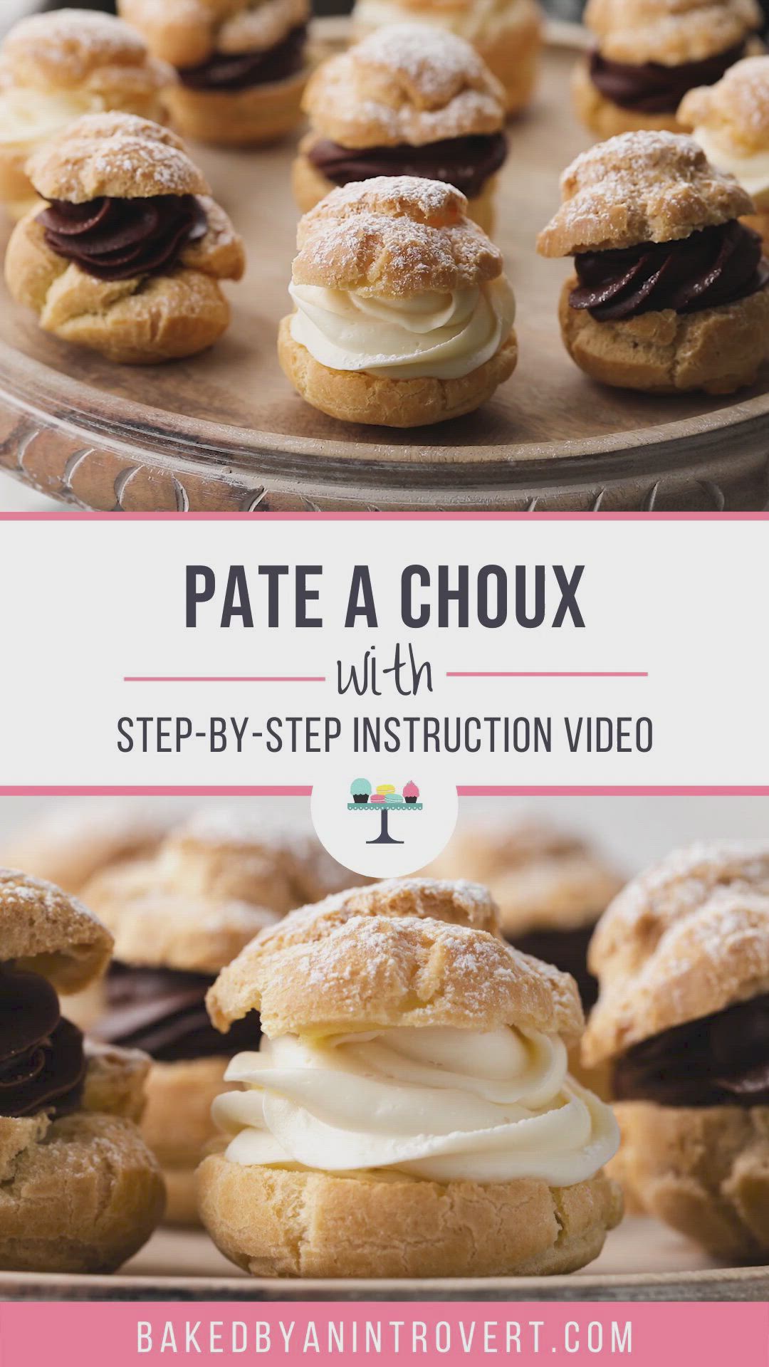 This may contain: a pan with some food in it and the words pate a choux on top