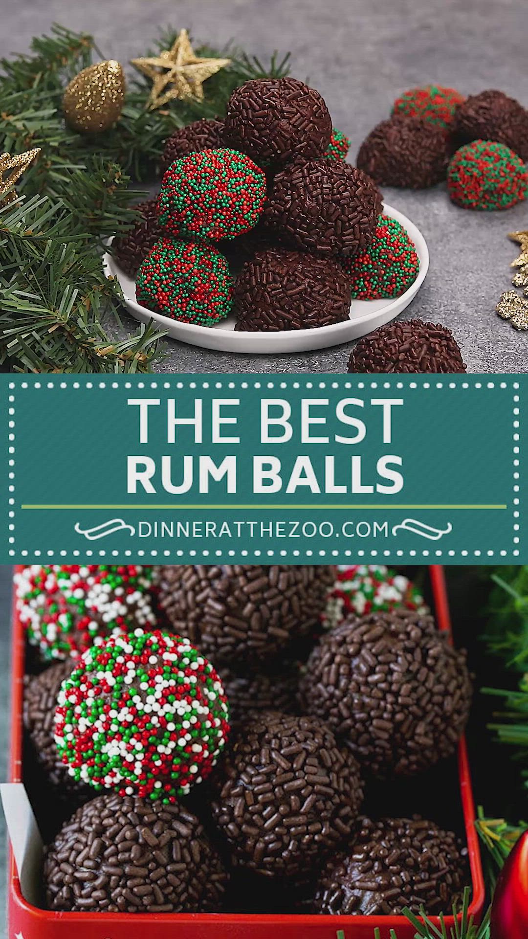 This may contain: the best rum balls recipe for christmas and new year's eve