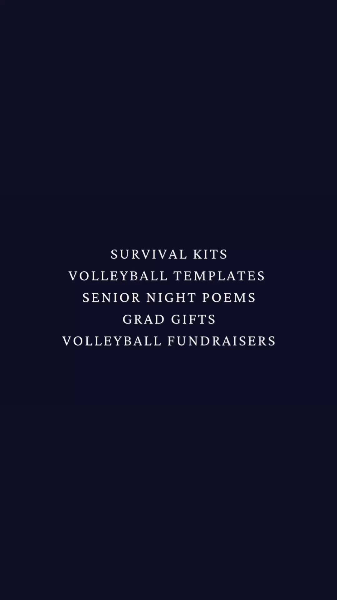 This may contain: an advertisement for volleyball fundraisers and other sports items