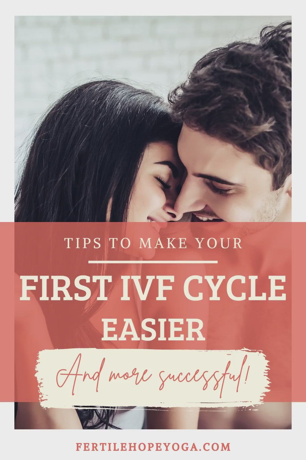 This may contain: two people embracing each other with the text tips to make your first ivf cycle easier and more successful