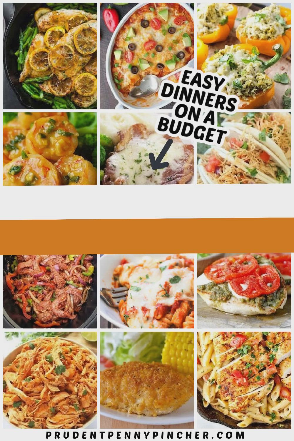 This may contain: a collage of images with the words, 100 5 ingredient dinners for families