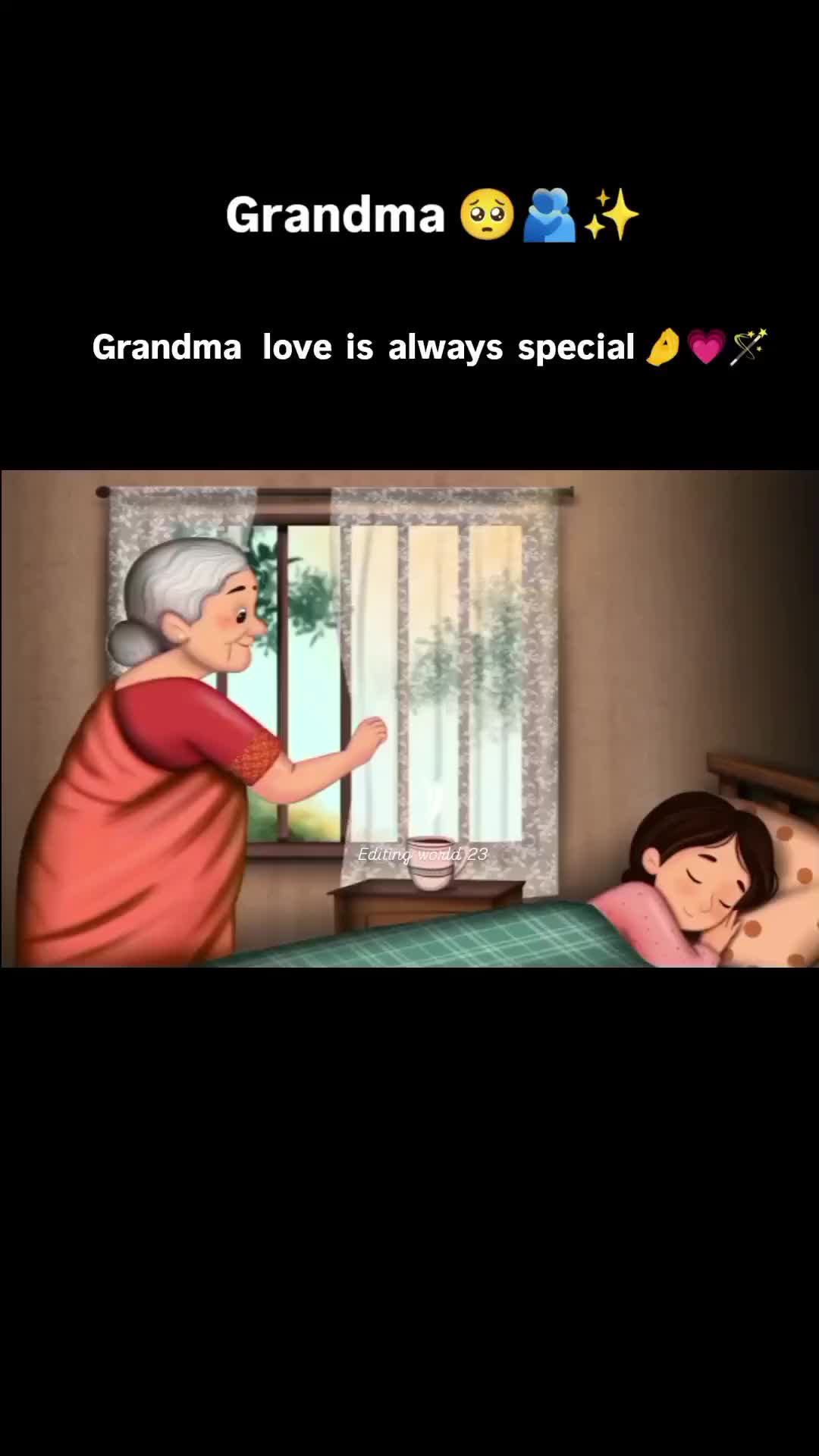 This may contain: grandma love is always special to her granddaughter on the day she was born in bed