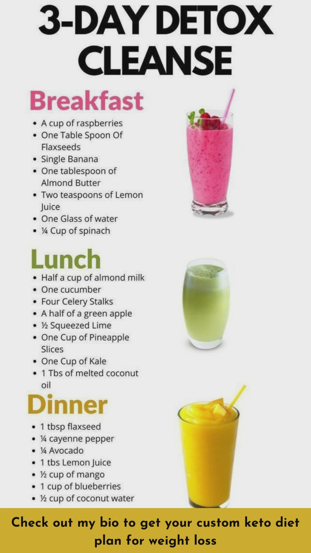 This contains an image of: 3 Day detox cleanse