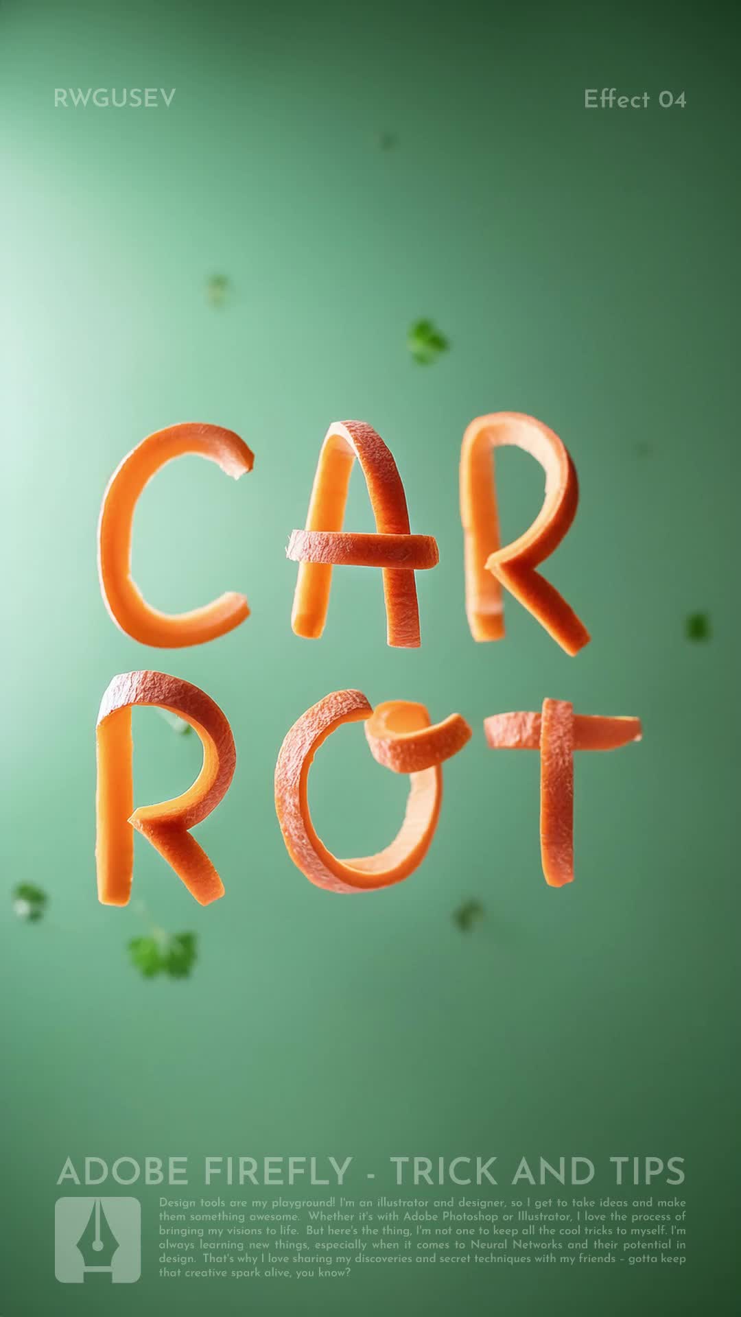 This may contain: the word car rof is made out of orange slices and flies through the air