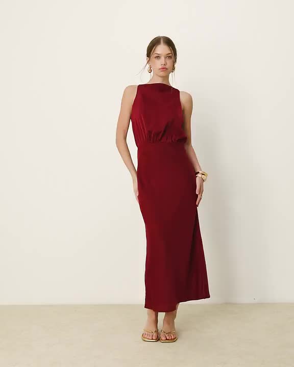 Dress by ASOS DESIGN We like your style Square neck Fixed straps Open back Button and zip-back fastening Regular fit