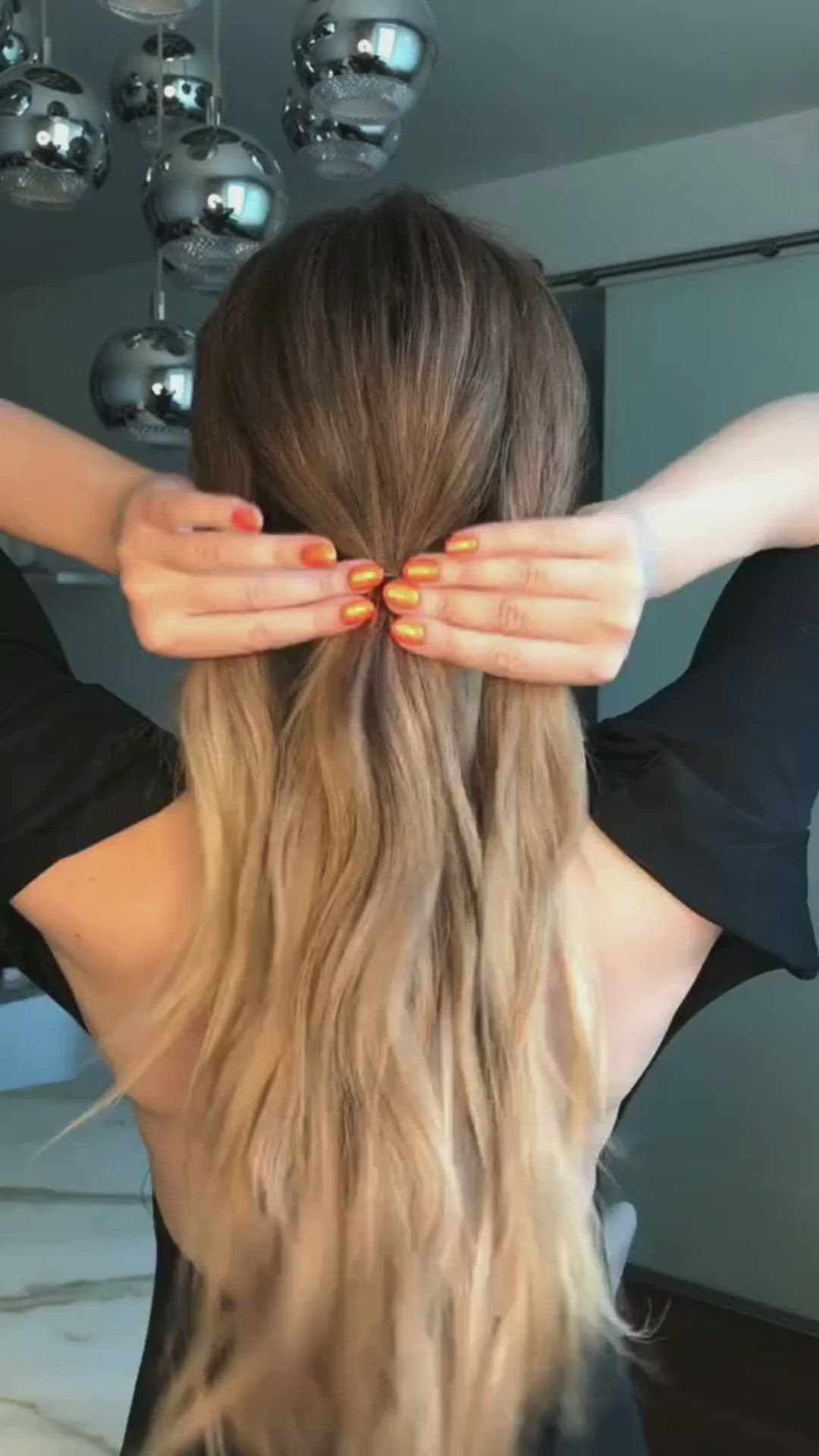 This contains an image of: Thats it 😍✨ #hairtutorial #hairtips #hairstyles #hairvideos