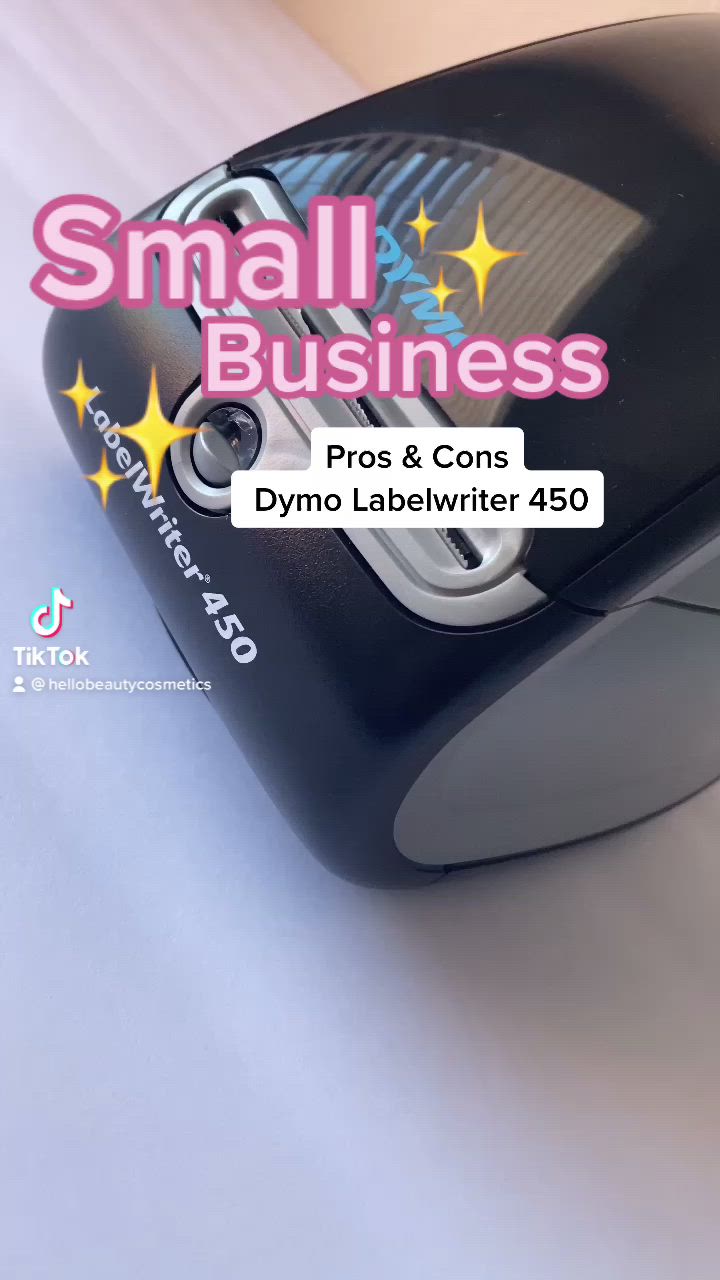 This may contain: small & business pros and cons dymo labelwriter 450 - cover