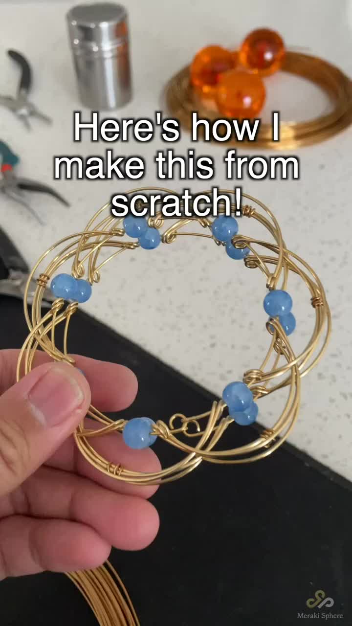 This may contain: someone is holding their bracelet with the words here's how i make this from scratch