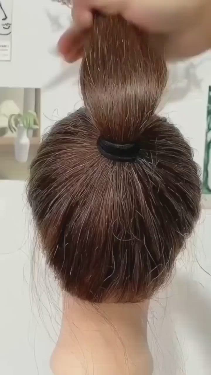 This contains an image of: Hair, hair goals, design, hair style, girl, easy hairstyles, try it, day to day tutorial