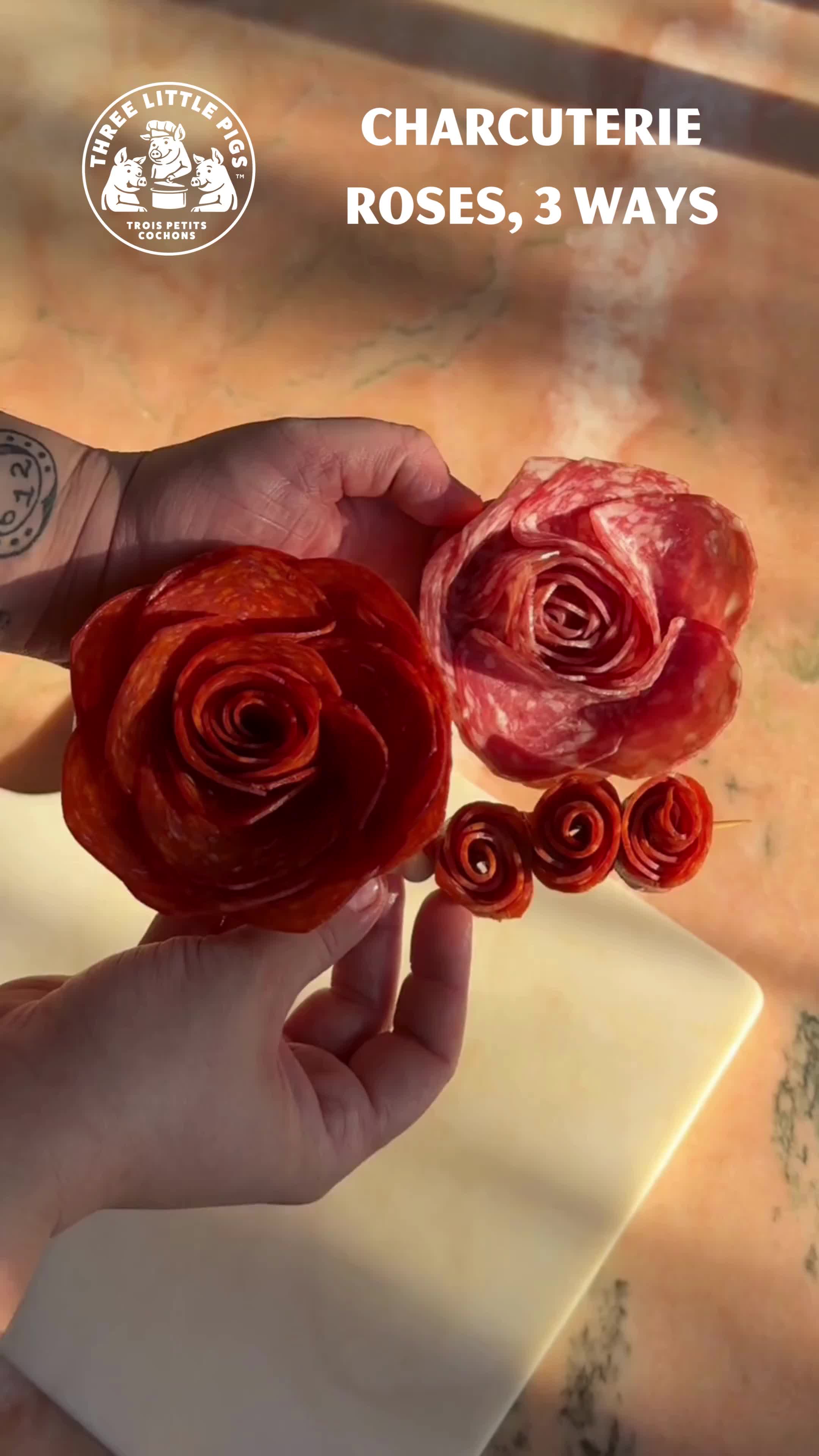 Elevate your charcuterie cups, boards, and bouquets with salami roses! Here are three easy ways to get started.