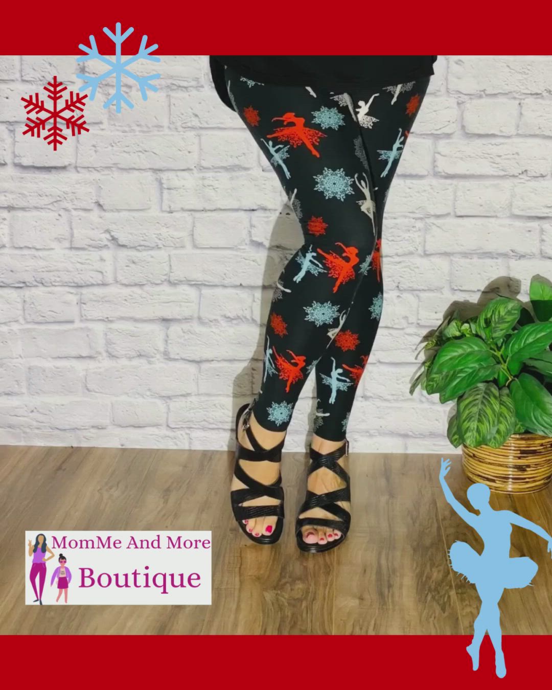 This contains: Womens Christmas Nutcracker Ballet Printed Leggings only $19.74 at MomMeAndMore Boutique