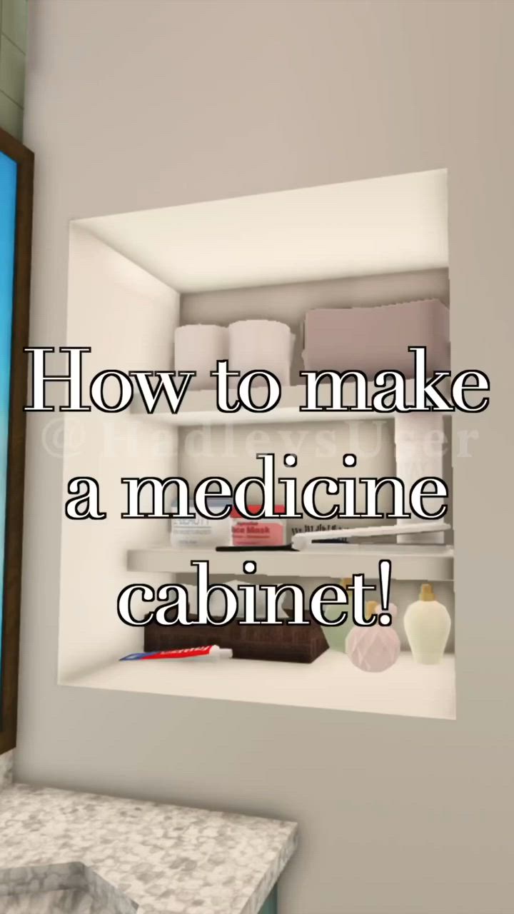 This may contain: an open medicine cabinet with the words how to make a medicine cabinet on it's side