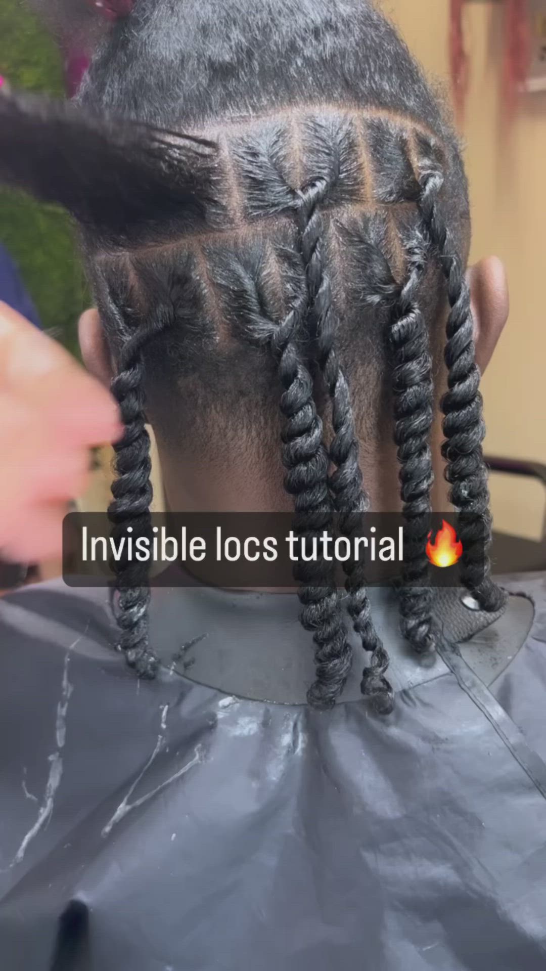 This contains an image of: Invisible locs on natural hair 😍