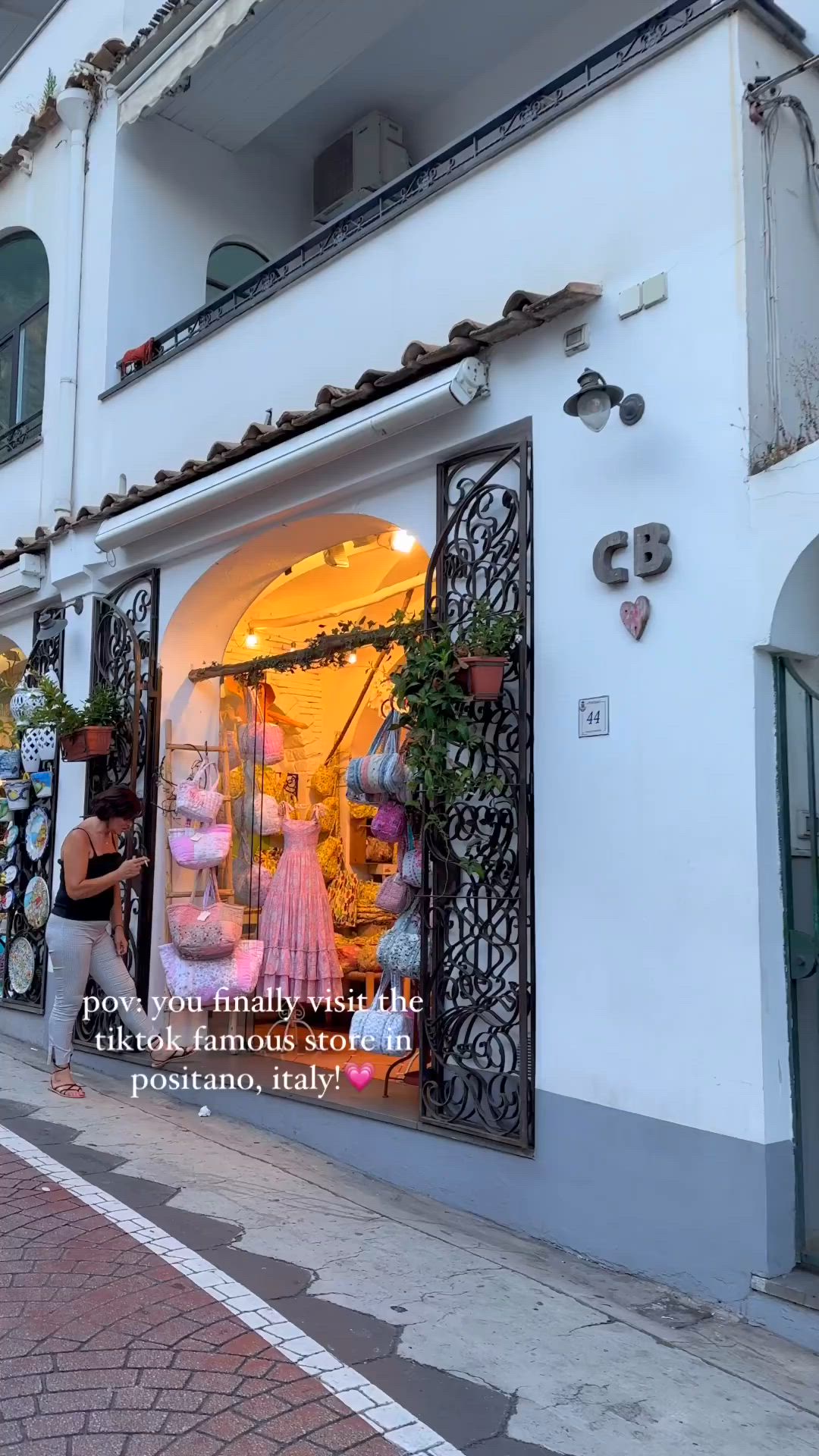 This contains an image of: pov: you finally go to the tiktok famous store in positano, italy!