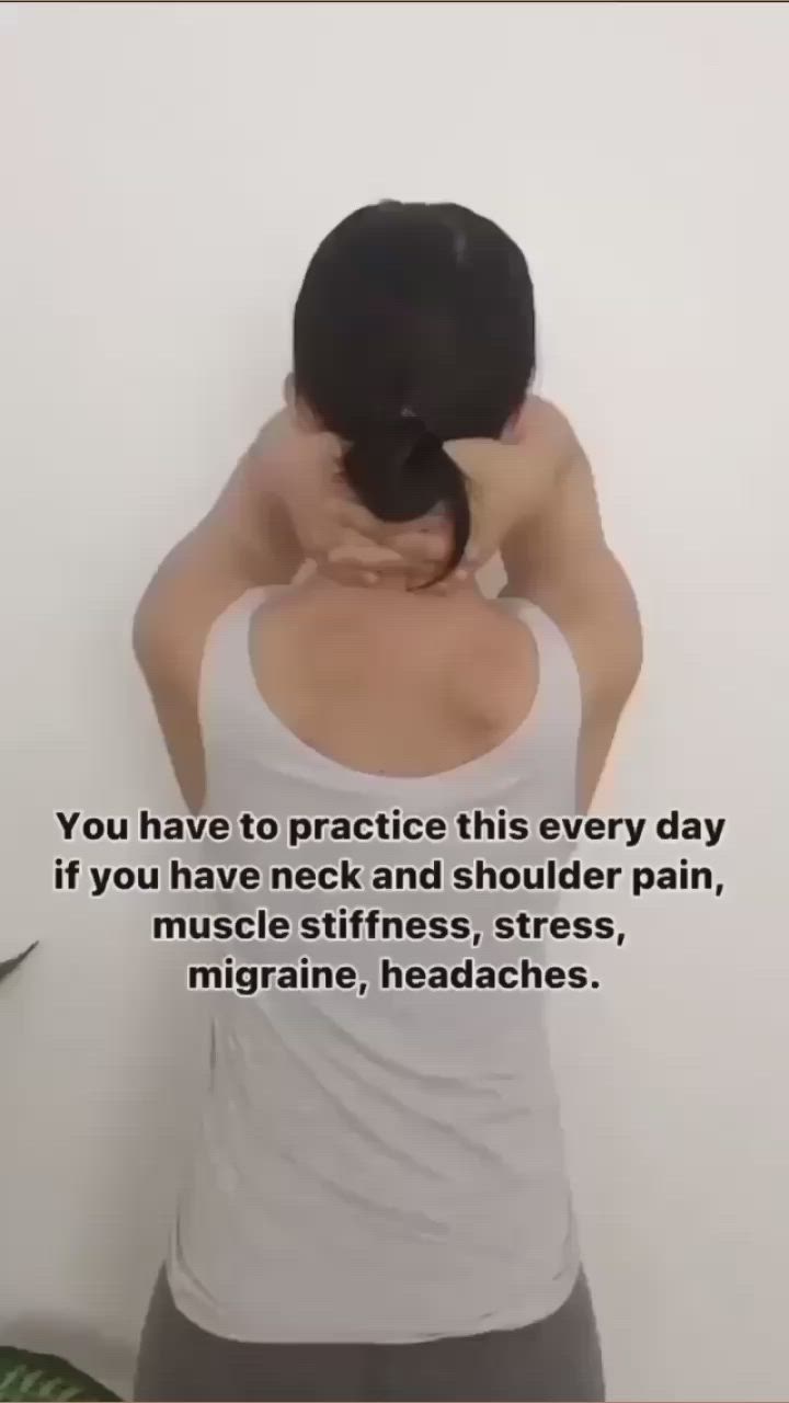 This contains an image of: How to treat neck and shoulder pain