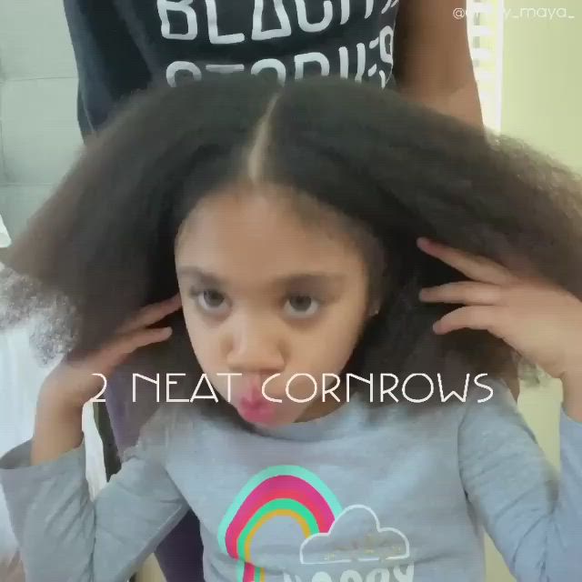 This contains: How To Do Cornrow Braids For Kids