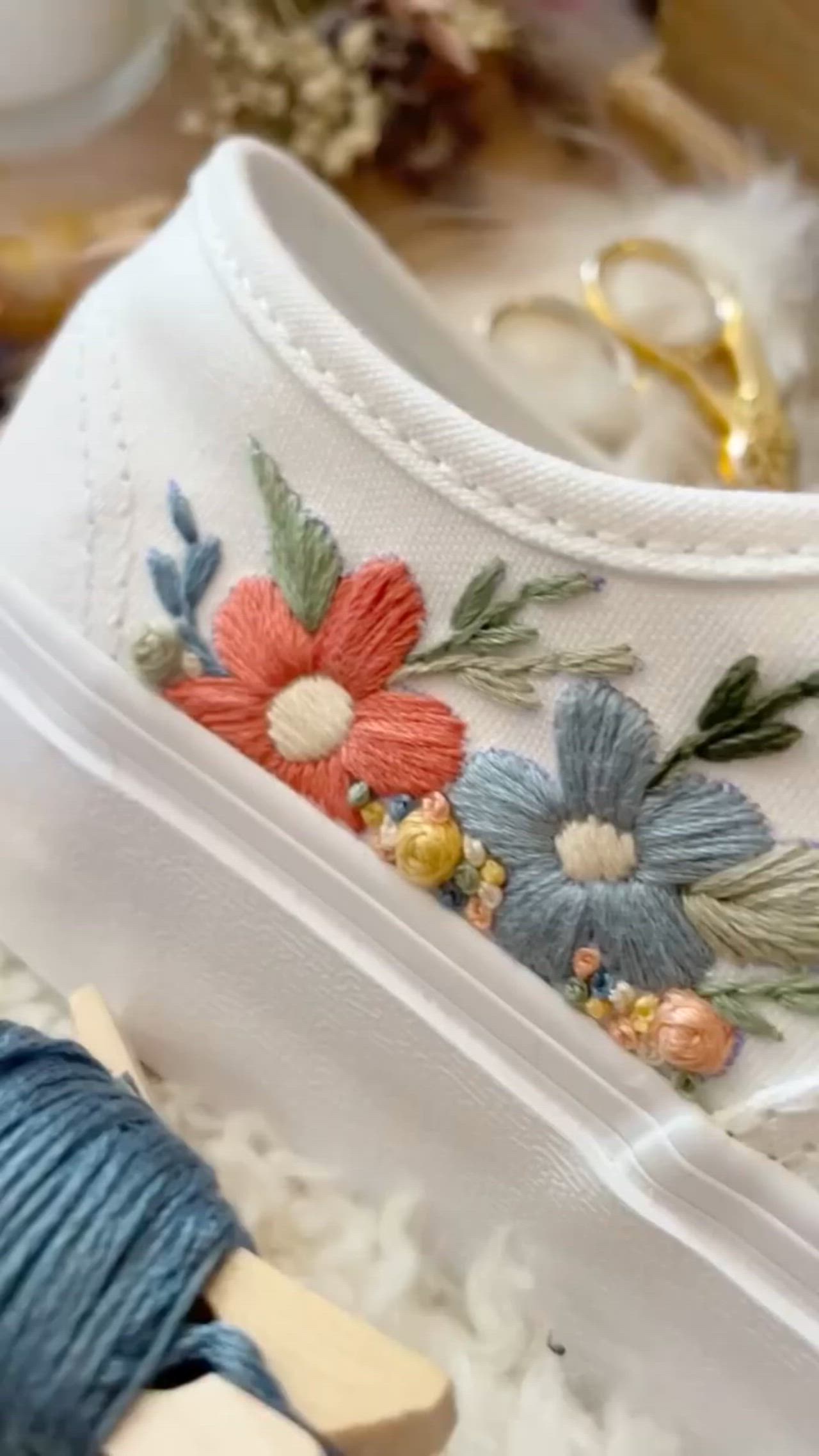 This contains: Hand-embroidered shoes