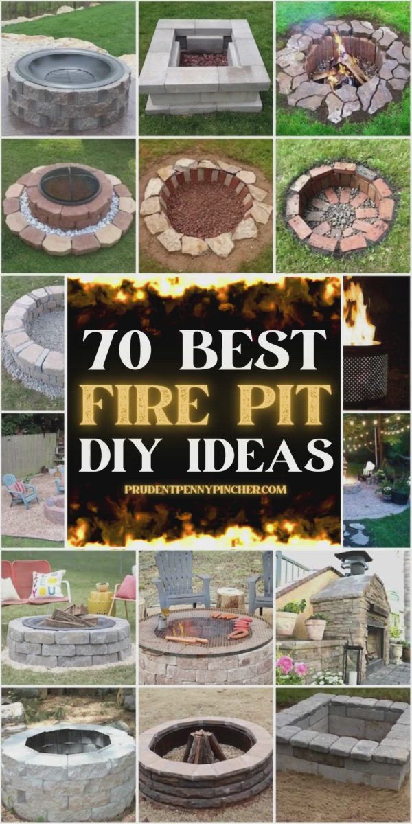 This may contain: the top ten fire pit diy ideas