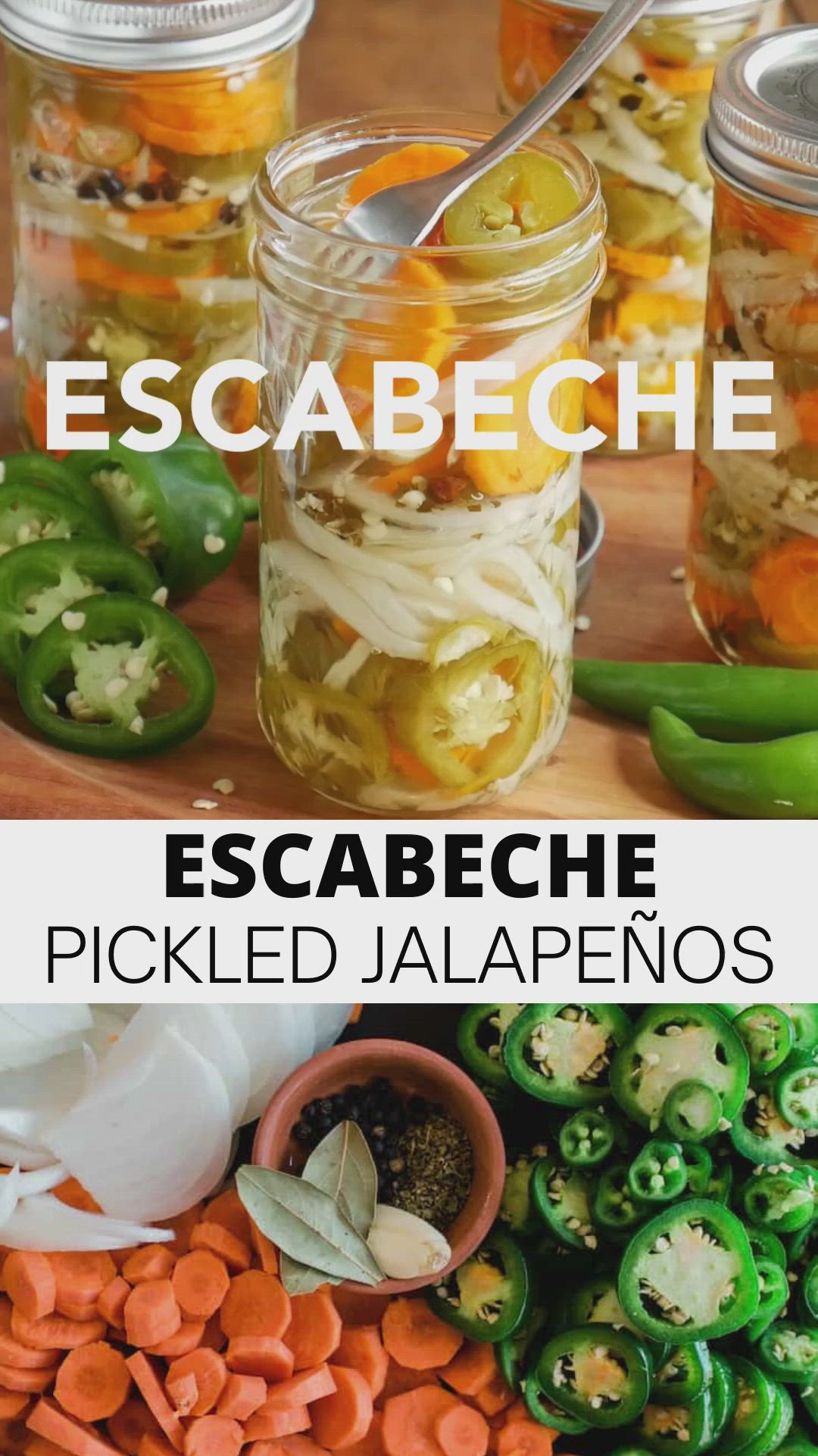 This contains: Video of making Escabeche (Pickled Jalapeños).