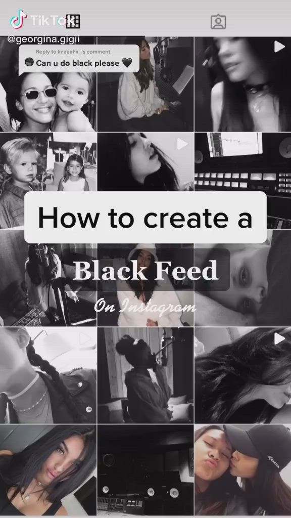 This may contain: a collage of black and white photos with the words how to create a black feed