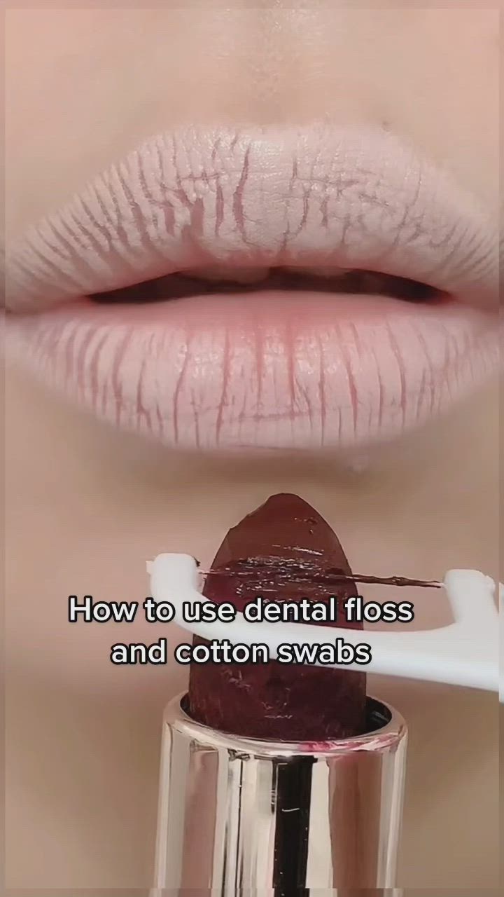 This contains an image of: How to use dental floss and cotton swaps | Makeup Ideas