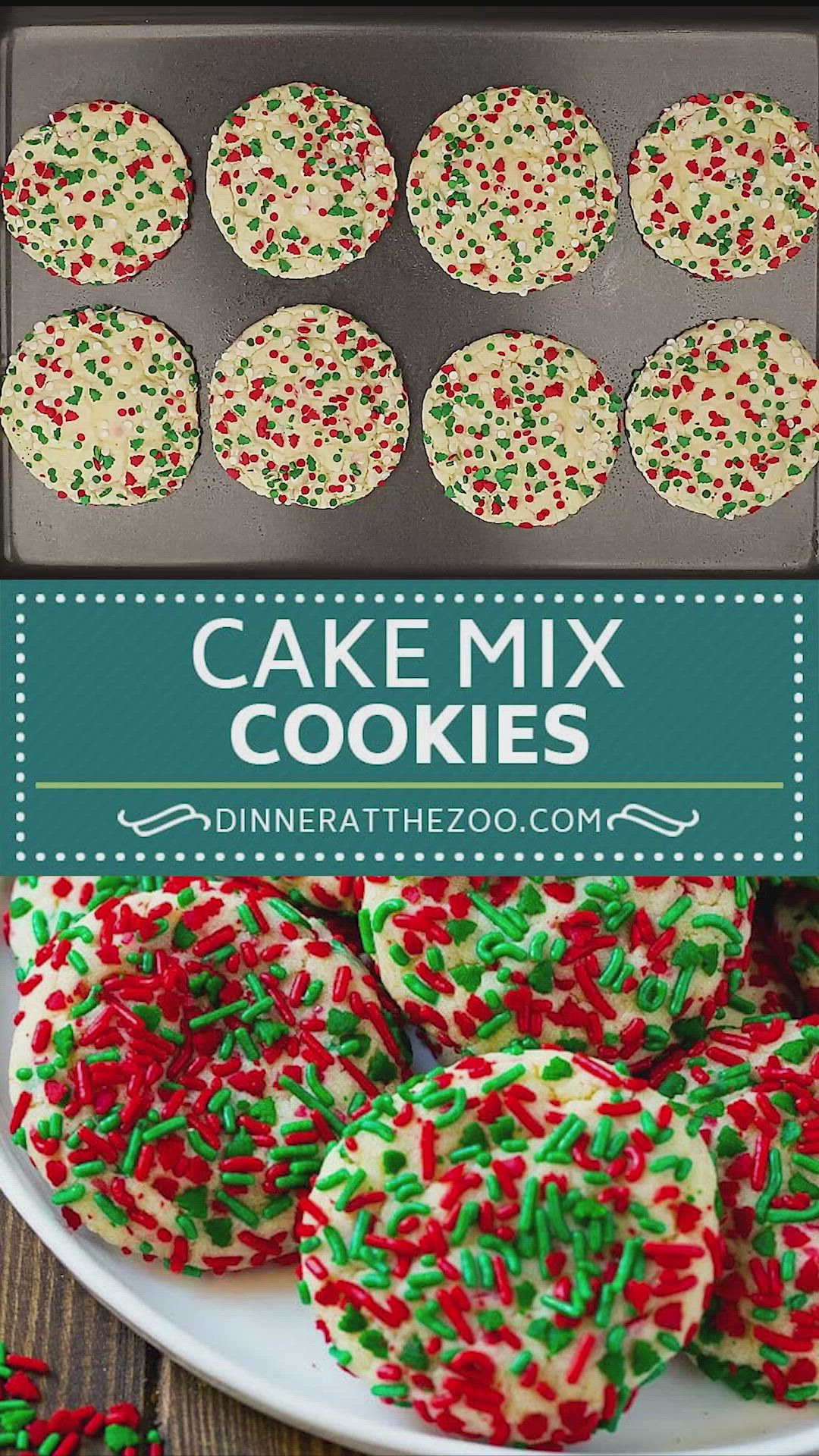 This may contain: someone is making cookies with sprinkles on the top and in the middle