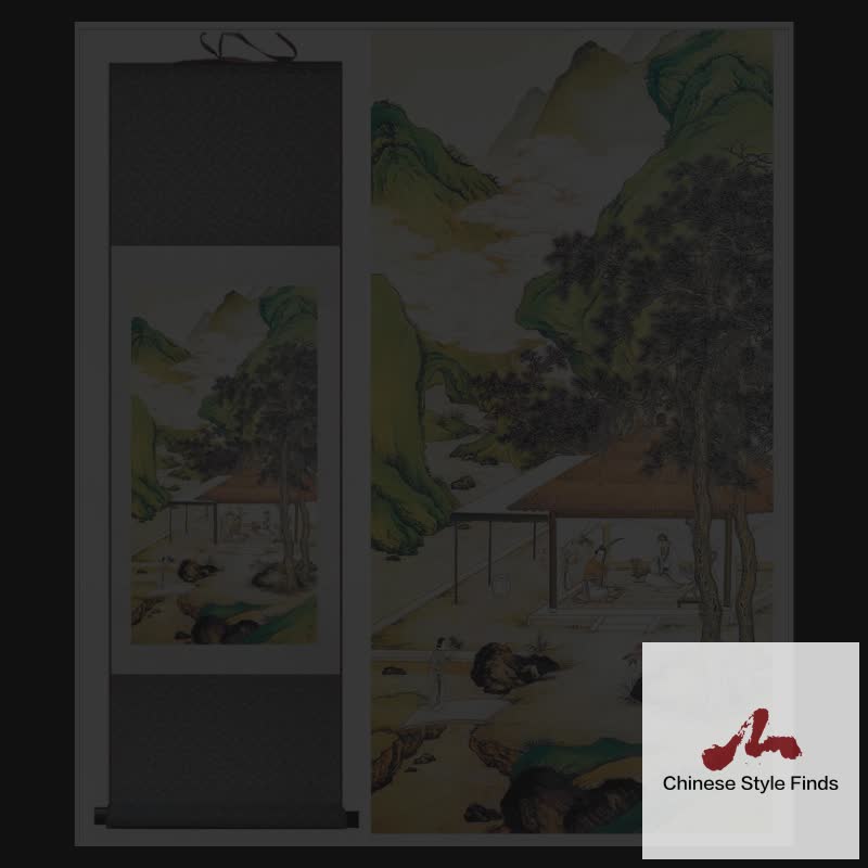 🐕 Big deals! Chinese Art Scroll Painting Tangbohu Landscape Ancient Silk Picture Wall Ideas 13526 only at $38.86 Hurry. #ArtWall #AncientSilkPainting #ChineseScrollPainting