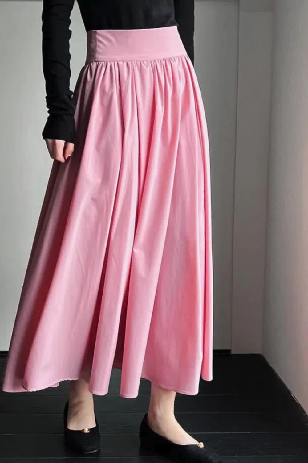 "Step into timeless elegance with our Vintage Flared A-line Pleated Skirt. Crafted for a flattering silhouette with classic pleats and a gentle flare, this skirt exudes vintage charm. Perfect for pairing with blouses or sweaters, it's a versatile addition to any retro-inspired wardrobe."