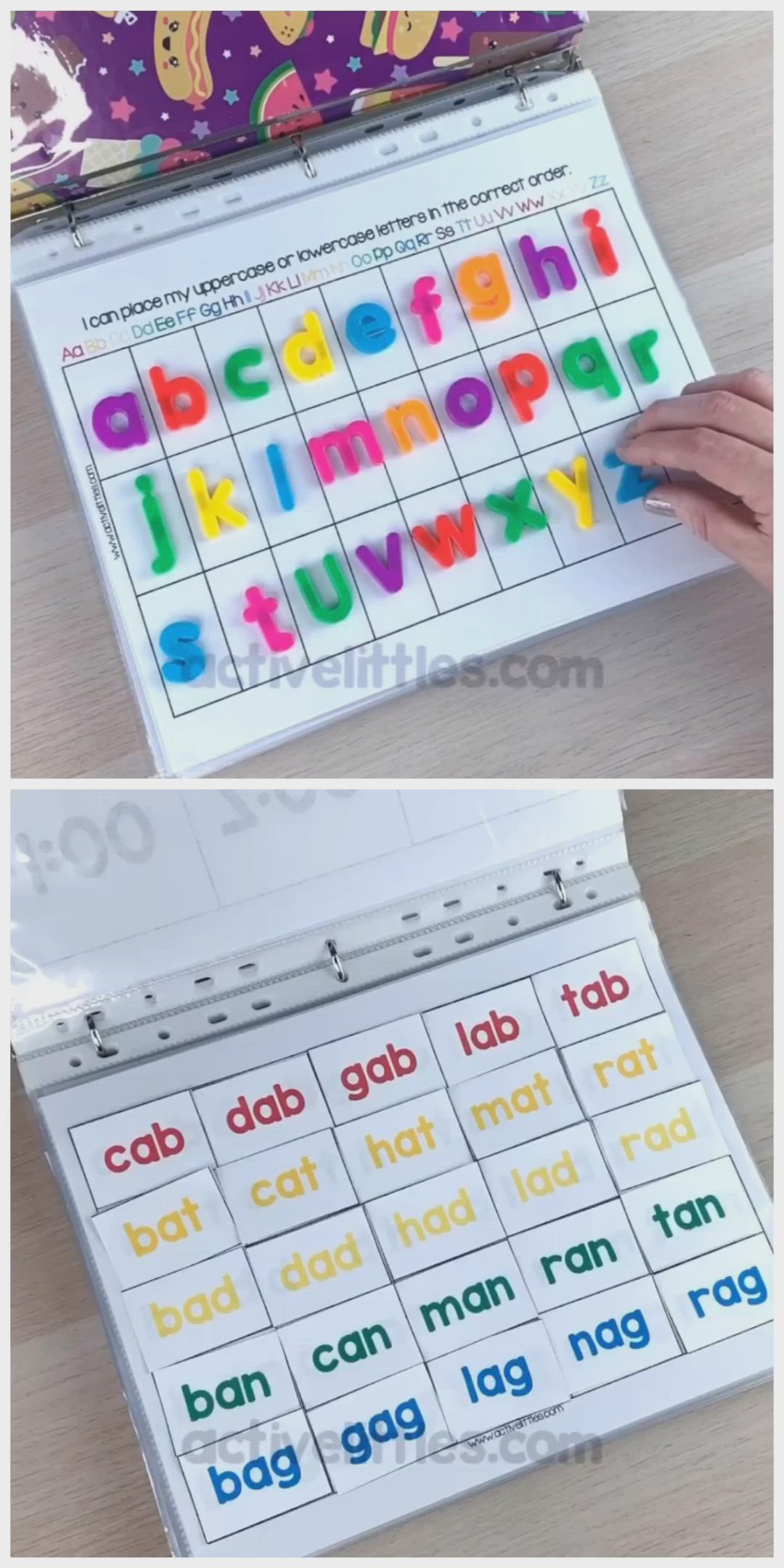 This may contain: two pictures showing different letters and numbers in the same box, one with an upper and lower