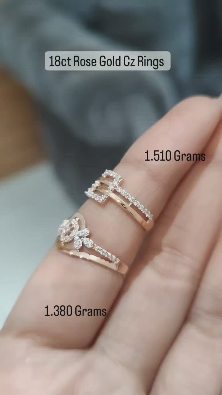 This may contain: three different types of rings on someone's finger with the names in each ring