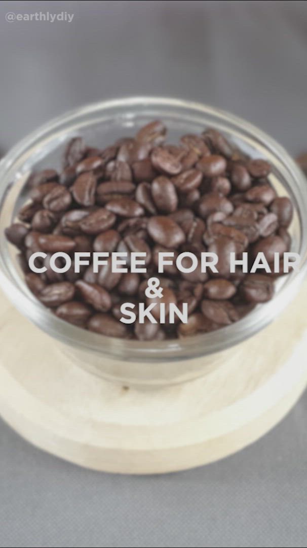 This contains an image of: DIY Coffee oil for healthier, smoother, longer and stronger hair