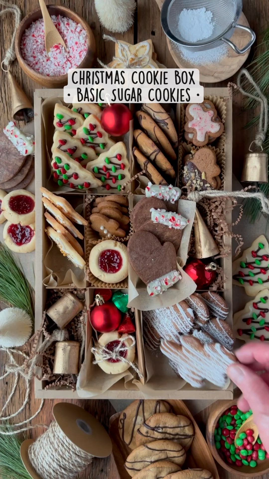 This may contain: christmas cookie box basic sugar cookies