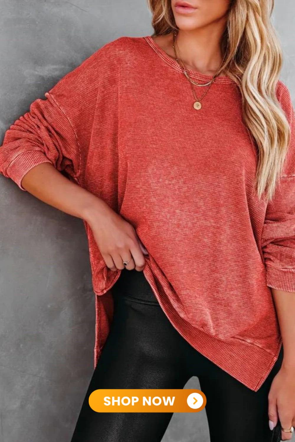 Elevate your fall and winter wardrobe with this Solid Crew Neck Split Sweater. This casual, long-sleeve sweater is the ideal choice for a stylish and comfortable look. Featuring a classic crew neck design and a trendy split detail, it's the perfect choice for keeping cozy and chic during the colder seasons.