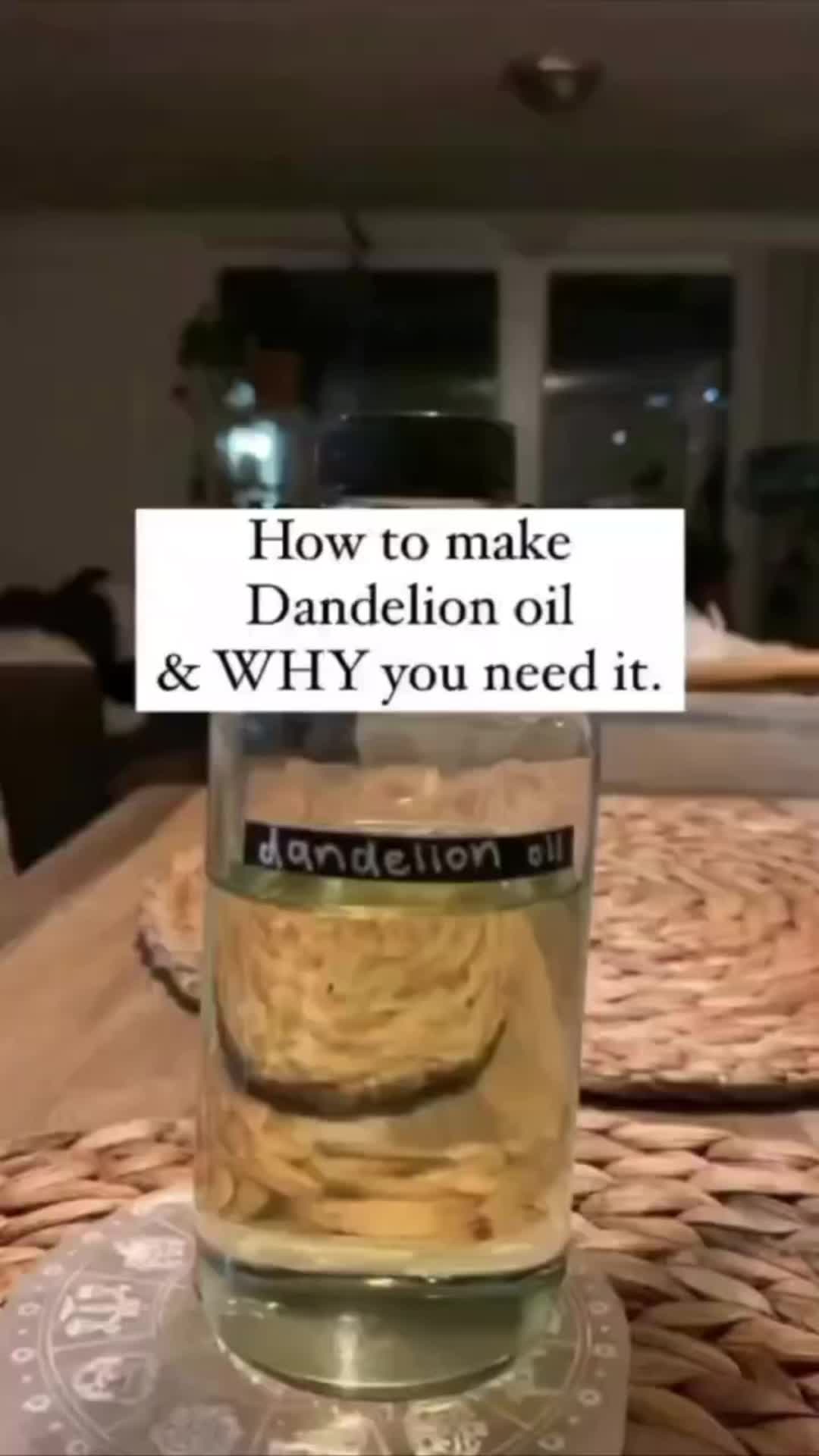 This contains an image of: Dandelion oil